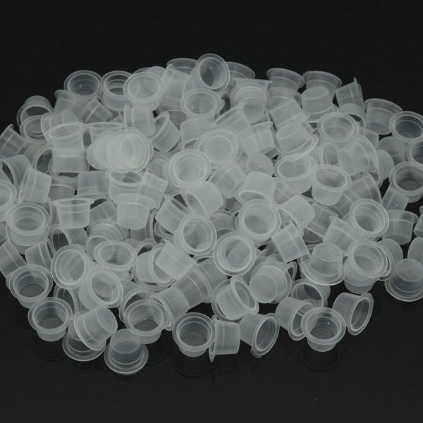 Pigment Cups for Microblading,New Star Tattoo 300pcs/bag 13mm Medium Tattoo Ink Rings Disposable for Microblading Pigment Cups