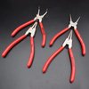 TOOLEAGUE 4 Pcs Snap Ring Pliers Set, Circlip Pliers, 7 inches Internal/External Heavy Duty for Ring Remover Retaining Straight Bent Lock Pliers Set