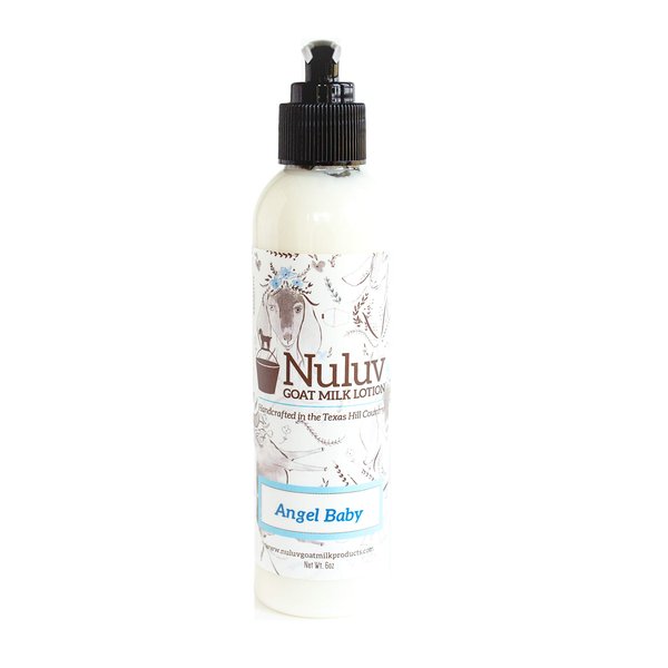 Nuluv Goat Milk Body Lotion Soothing for Hands and Body, Soft, Healthy Skin Cruelty-Free and Paraben-Free, Made in USA (Standard Pump, Angel Baby)