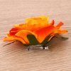 Frcolor Artificial Big Rose Flower Hairpin Hair Clips Flower Brooch for Women Party (Orange)