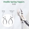 NGHIA Cuticle Nipper - D-03 JAW 14 | Stainless Steel | Durable and Sharp | Ergonomic Design | Grey Plated | Ideal for Salons and Home Use