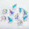 12pcs 38mm Crystal Faceted Prism Suncatcher Window Hanging AB Colored Crystals Diamond Prisms Christmas Ornament