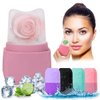 Ice Roller for Face and Eye, Upgraded Ice Face Roller Facial Beauty Ice Roller Skin Care Tools, Ice Facial Roller Gua Sha Face Massage, Silicone Ice Mould for Face Beauty Remove Fine Lines (Black)