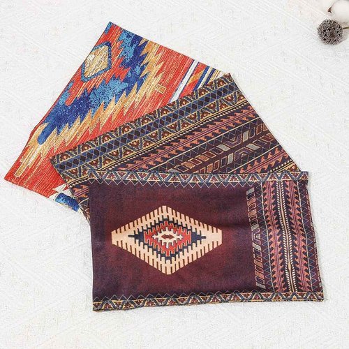 CAKURE Boho Headbands Stretch Wide Hair Bands Turban African Head Bands Yoga Running Sweatband Hair Accessories for Women and Girls Pack of 3 (Type A)