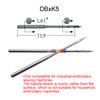 GROZ-BECKERT Needle in CKPSMS Clear Plastic Box- 100 Groz Beckert DBXK5 Industrial Embroidery Sewing Machine Needles Compatible with Tajima Barudan SWF (Size 75/11)