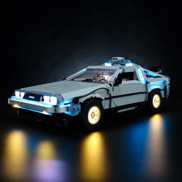 Kyglaring LED Lighting Kit Designed for Lego Creator Expert Back to The Future Time Machine 10300 Model Building Kit - Without Lego Set (Standard Version)