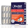Bio360 Cognitive Support Probiotic for Brain Health, Digestive, Immune Health & Mental Energy, 30 Billion, 10 Probiotics, 25X Green Tea Extract, Magnesium & Vitamin B5, B6 & B12, 30CT