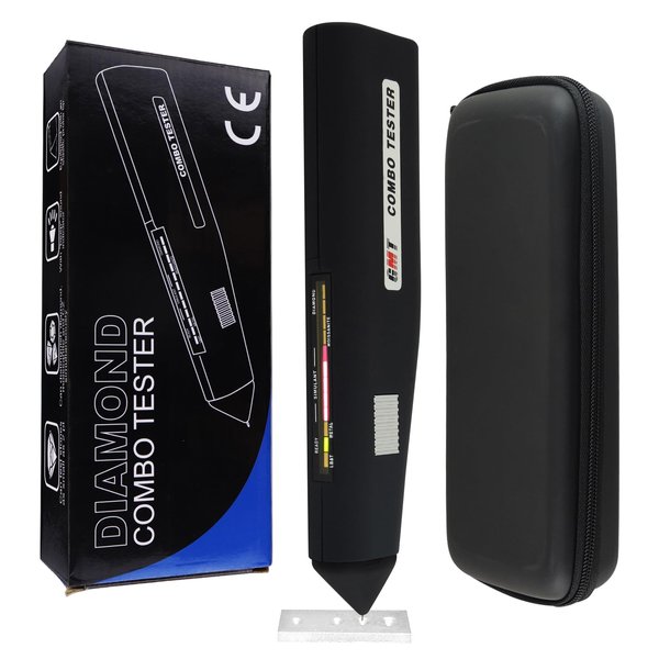 Diamond Tester Combo Diamond Detector Moissanite Tester Audible&Visual Alarm Diamond Checker Tool Professional Diamond Moissanite Tester Pen for Diamond and Moissanite