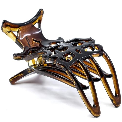 Camila Paris NV73 French Hair Claw Clips for Women - 3 inch Jaw Fashion Durable Styling Accessories, Strong Hold No Slip Grip, Made in France, Tortoise