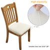 Fuloon Stretch Jacquard Chair Seat Covers Set of 6, Removable Washable Dining Chair Covers Anti-Dust Dining Room Chair Covers Seat Cushion Slipcovers (6, Beige)
