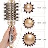 Belongtous Round Brush, Nano Thermal Ceramic & Ionic Tech Round Barrel Boar Bristles Hair Brush, Roller Brush for Blow Drying, Curling, Straightening and Hair Styling, 4 Free Clips (1.7 Inch, 45mm)