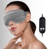 Heated Eye Mask for Dry Eyes, ingeware Eyes Heating Pad with Temperature Timer Control Warm Eyes Compress (Dark Grey)