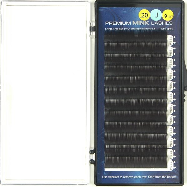 Premium Mink Lashes J-Curl (0.20mm x 9mm)