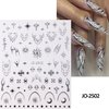 Laser Silver Nail Art Sticker Decal Sun Moon Butterfly Design Nail Decals 3D Self-Adhesive Nail Art Supplies Love Heart Flower Flame Nail Art Sticker Decoration for Women Manicure Supplies (6Sheets)
