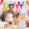 Clabby 24 Pieces Paw Bags Gift Bags Dog Party Favors Puppy Dog Paw Print Treat Bags Paper Dog Goodie Bag for Dog Pet Party Favors 5.9 x 3.1 x 8.3 Inch