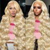 Eqpx 26 Inch 200 Density 613 13x6 Lace Front Wig Human Hair Blonde Wig Human Hair Body Wave Lace Front Wigs Human Hair Pre Plucked Glueless Wigs Human Hair 613 HD Lace Frontal Wig