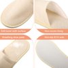 12 Pair House Slipper for Guest Non Slip Disposable Slipper for Travel Washable Reusable Hotel Slipper Bridesmaid Slipper for Spa Indoor Wedding Party (Light Gray, Khaki)