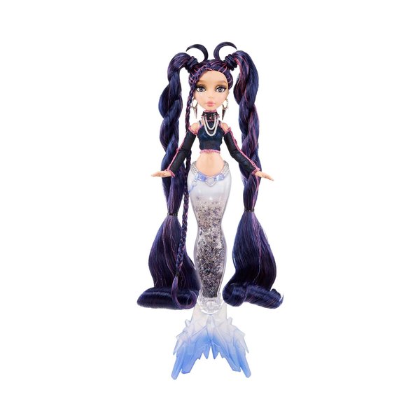 MERMAZE MERMAIDZ™ Winter Waves Nera™ Mermaid Fashion Doll with Color Change Fin, Glitter-Filled Tail and Accessories