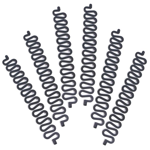 6 PCS Black 7.5inch DIY Braiding Tool Fishbone Braid Hair Styling Clip French Centipede Braiding Plastic Stick Magic Hair Twist Styling Bun Maker Hair Accessories for Girl Lady Women