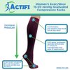 Actifi Women's 15-20 mmHg Compression Socks - Travel, Medical, Nurses, Herringbone Pattern