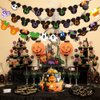 Mouse Halloween Happy Birthday Banner Cake Topper for Mouse Theme Halloween Birthday Party Decorations