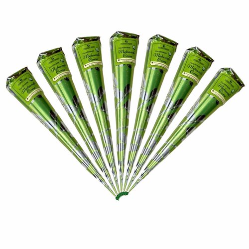 Pia Beauty Squad (Pack of 6) 100% Natural Ready to Use Henna Hair Color Paste Hair Dye Cones Dark Reddish-Brown Color 28g Each Cone