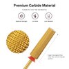 MelodySusie Super Long Tapered Nail Drill Bits, 3/32'' Carbide Tungsten Bits, Suitable for Manicure Pedicure Cuticle Gel Polishing, Professional Advanced Bits, Gold, Series Bit-X, Fine