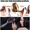 Boar Bristle Hair Brush Paddle Detangling Brush and Comb Set for Curly Fine Wavy Natural Tangled Hair, Anti-frizz Styling Hairbrush Comb for Women Men, Boar Nylon Bristle Cushioned Brush