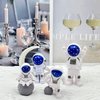 LUOZZY 8 Pcs Astronaut Figurines Cake Topper Miniature Astronaut Toys Outer Space Cake Decorations Spaceman Statues for Space Theme Party Decorations