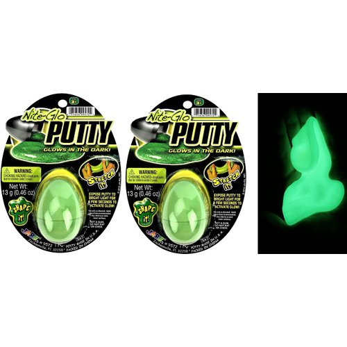 JA-RU Glow in The Dark Slime Eggs (2 Units) Squishy & Stretchy Putty for Kids. Sensory Stress Relief Toy. Mini Slime Party Favors, Birthday Goodie Bag Stuffers. 9572-2p