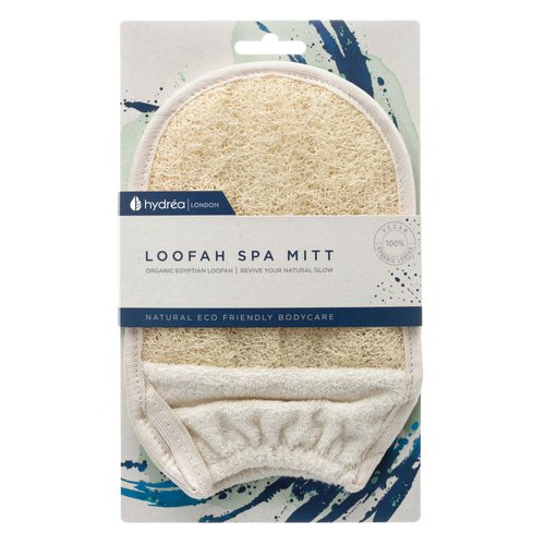 Hydrea London Exfoliating Glove - Organic Egyptian Shower Loofah & Dual-Sided Face Mitt Exfoliator - Body Scrubber for Men & Women, Dead Skin Cell Remover, & Bath Scrub for Deep Exfoliation & Detox