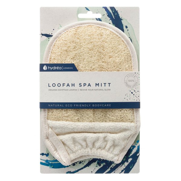 Hydrea London Exfoliating Glove - Organic Egyptian Shower Loofah & Dual-Sided Face Mitt Exfoliator - Body Scrubber for Men & Women, Dead Skin Cell Remover, & Bath Scrub for Deep Exfoliation & Detox