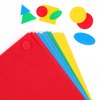 FreshCut Crafts | Basic Shapes Circles, Triangles, Squares, Ovals, US Made Card Stock Punch Out Geometric Shapes for Math, Pattern Play and Crafting, 676 Shapes in 3 Sizes and 4 PRIMARY Colors