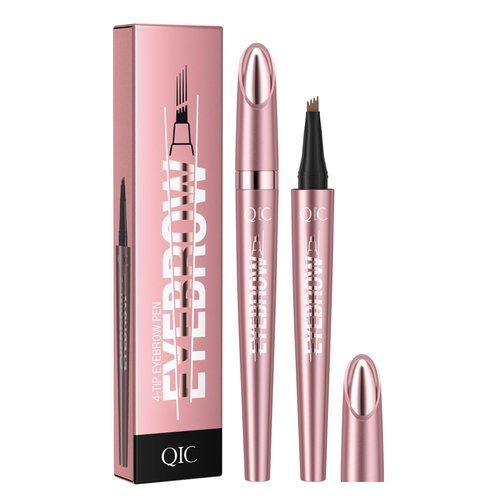 2024 New Magic Eyebrow Pencil,3D Waterproof Microblading Eyebrow Pen with 4 Fork Tip,Natural Makeup Long-Lasting Eyebrow Pencil,Makeup Fine Stroke Eyebrow Tattoo Pencil(Light Brown)