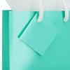 BLUE PANDA 20 Pack Small Teal Gift Bags with Handles, Tag, and Tissue Paper Sheets for Baby Shower, Valentines, Birthday, Wedding, Anniversary Party Favors and Goodies, 7.9x5.5x2.5 in