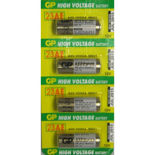 4 GP 23A 12V Alkaline Batteries