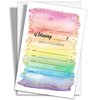 YQV Colorful Rainbow Birthday Party Invitations, 20-Count Watercolor Rainbow Glitter Birthday Party Invites With Envelopes-HBYQK-B59