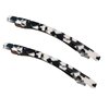 2 Pack Long Slim Curved Shiny French Barrettes Tortoise Shell Clips for Thick Hair Metal Spring Clips Barrette Ponytail Hair Grip No Slip Workouts Hairpins Chic Styling (Black and White)