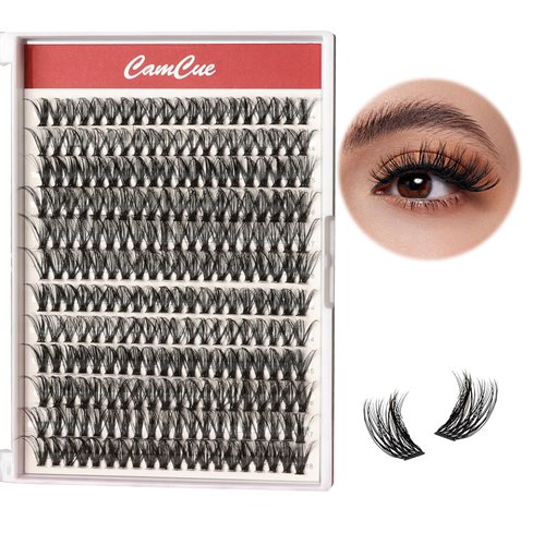 Lash Clusters DlY Eyelash Extensions 40D 0.07 C Curl 14-18mm Eyelash Clusters Mixed Tray Cluster Eyelash Extensions Natural individual Lashes (W-40D-0.07C-14-18)