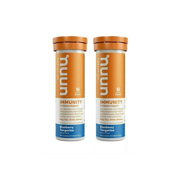 Nuun Immunity: Blueberry Tangerine Enhanced Hydration Tablets (2-Pack of 10 Tabs each)
