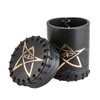 Q-Workshop Call of Cthulhu Black & Green-Golden Leather Dice Cup