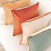 MONDAY MOOSE Decorative Throw Pillow Covers Cushion Cases, Set of 4 Soft Velvet Modern Double-Sided Designs, Mix and Match for Home Decor, Pillow Inserts Not Included (18x18 inch, Orange/Teal)