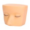 HURRISE Makeup Mannequin Head with 3 Layer Lashes, Soft Silicone Training Mannequin Face, and Wide Use Lash Extension Practice, Lash Extension Practice (Yellow Skin)
