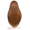 PERFEHAIR 22" Hair and Makeup Training Mannequin Head with 70% Real Hair, Cosmetology Manikin Doll Head for Girls Practice Face Make Up, Hair Styling-Light Brown