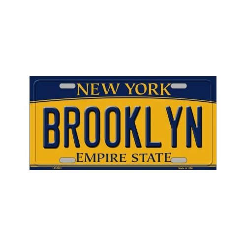 Brooklyn New York Novelty Metal Novelty License Plate Tag LP-8951