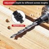 AIMLENTOOL Countersink Drill Bit Set, 3PCS Tapered Drill Bits, M2 Countersink Set with 1/4" Hex Shank Quick Change and 1 Allen Wrench for Woodworking, Pilot Screw Hole Set for Soft & Hard Wood