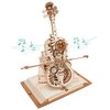 ROKR 3D Puzzles for Adults 1:5 Scale Cello Model Kit with Base 199pcs Wooden Music Box Building Kit Desk Gift for Men Women Hobby for Adults