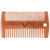 Volt Twin Beard and Mustache Comb for Men - All Natural Pearwood - Double-Sided Travel Size Pocket Comb for Detangling and Styling Beard - Men's Grooming Products