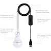 Onite USB LED Light Bulb, 5W Warm White Camping Lantern, Portable Solar Powered Outdoor Light, Essential Hiking Survival Gear, USB Lamp for Backyard, Garage, Van, Tent, and Power Stations