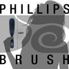 Phillips Brush Co Light Touch 8 Hair Brush - Twin Beaded Nylon Bristles, Black Hairbrush for Styling, Detangling Professional & At Home Use